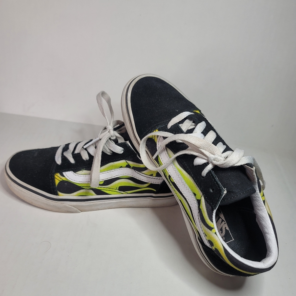 Vans Sk8 Hi Slime Flame kids lace-up sneaker shoes casual size 3